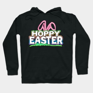 Hoppy Easter Bunny Ears White Hoodie